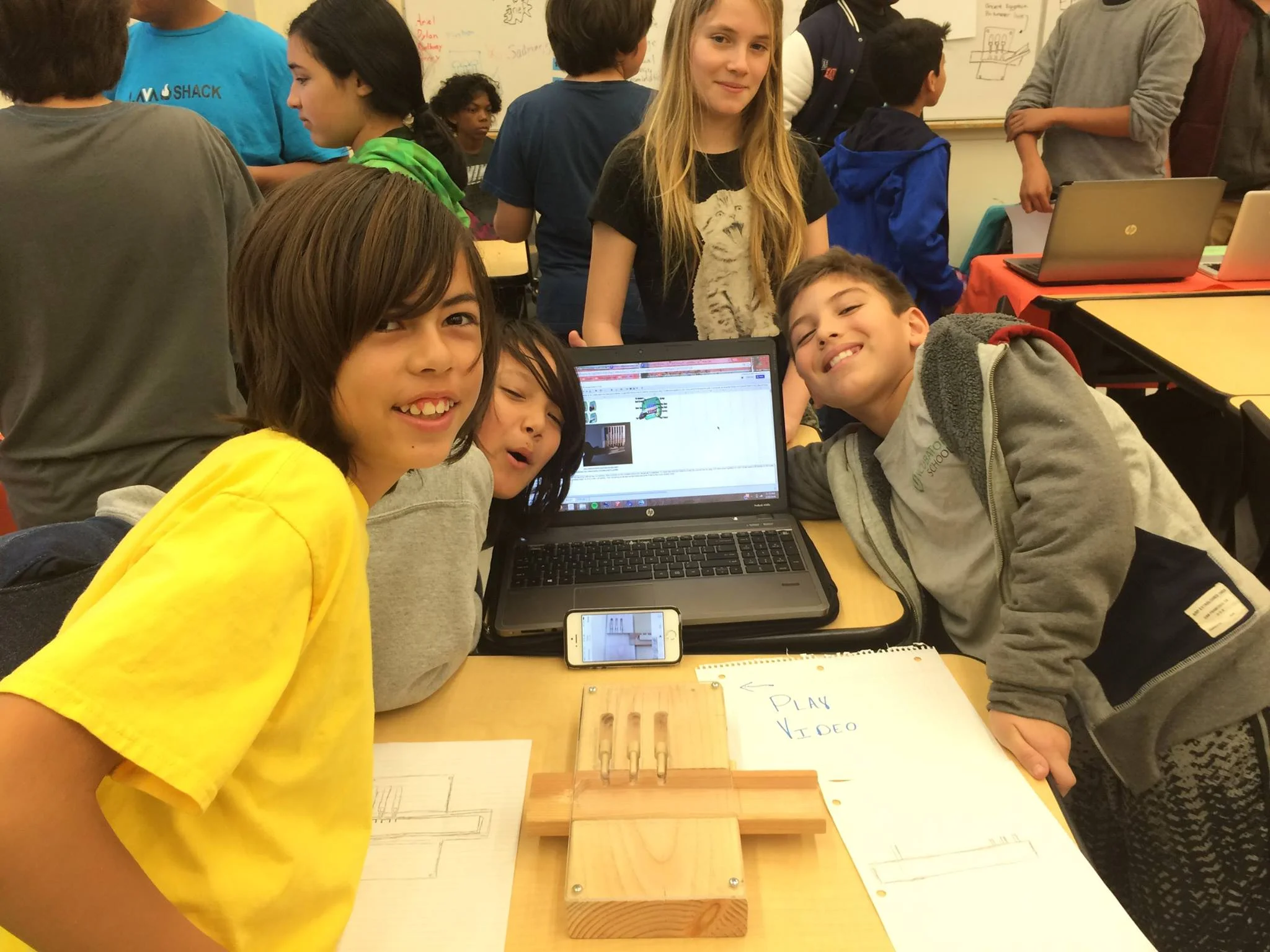 Students at the Incubator School build prototypes.