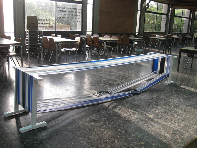 ״The Belonging Table", (Plastic, Rubber, Wood), 1280 x 60 cm, 2009