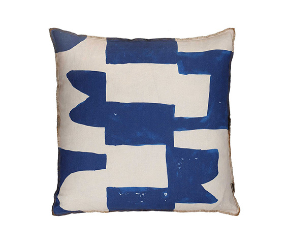 Block Blue Cushion 50cm x 50cm - $145.00