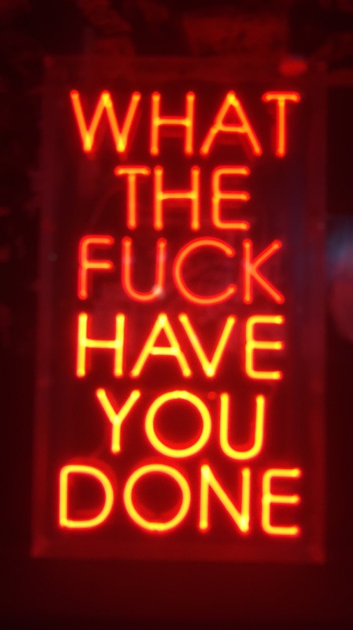 A sign in Think Tank, the venue Milk Teeth played in Newcastle.
