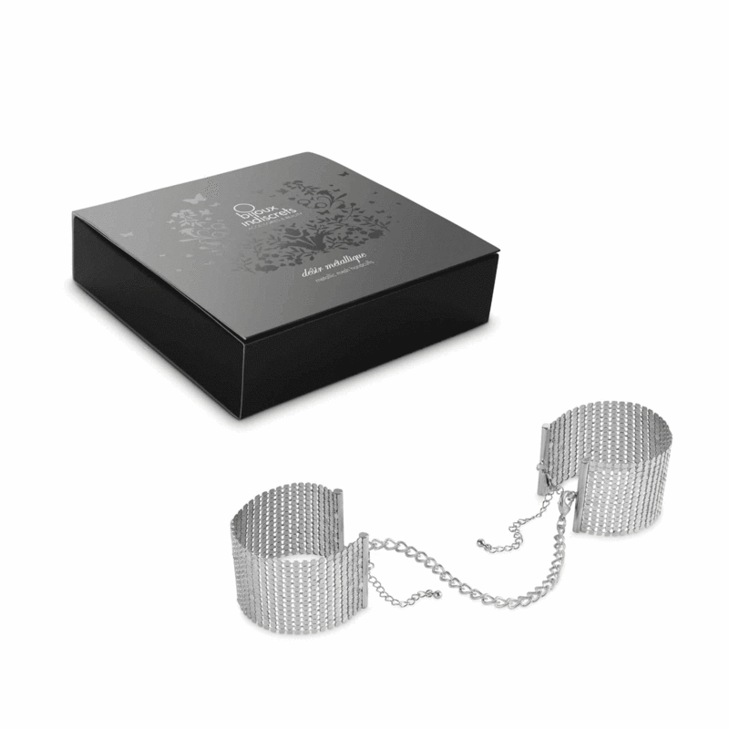 Désir Métallique Metallic Mesh Handcuffs by Bijoux Indiscrets (online store)