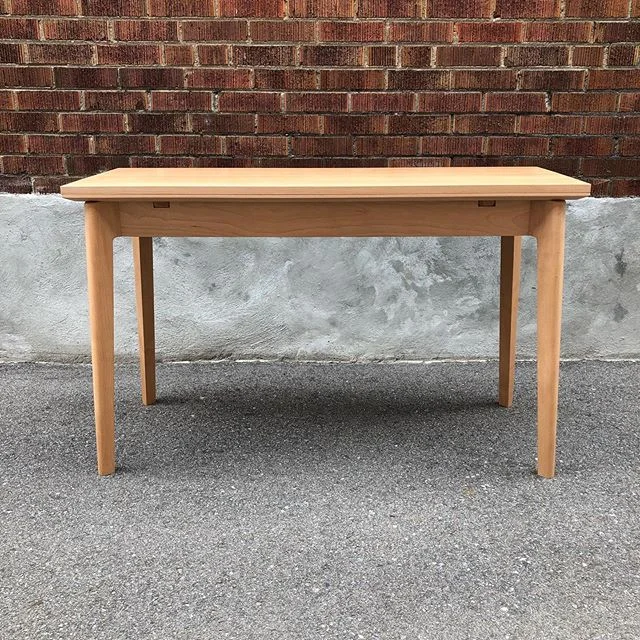 Draw leaf/Dutch Pull out table, European Beech #woodworking #studiofurniture #handmade #handcrafted #torontowoodworking #madeincanada #furniture #europeanbeech #beechplease #aintnobasicbeech #drawleaf #drawleaftable #dutchpullout