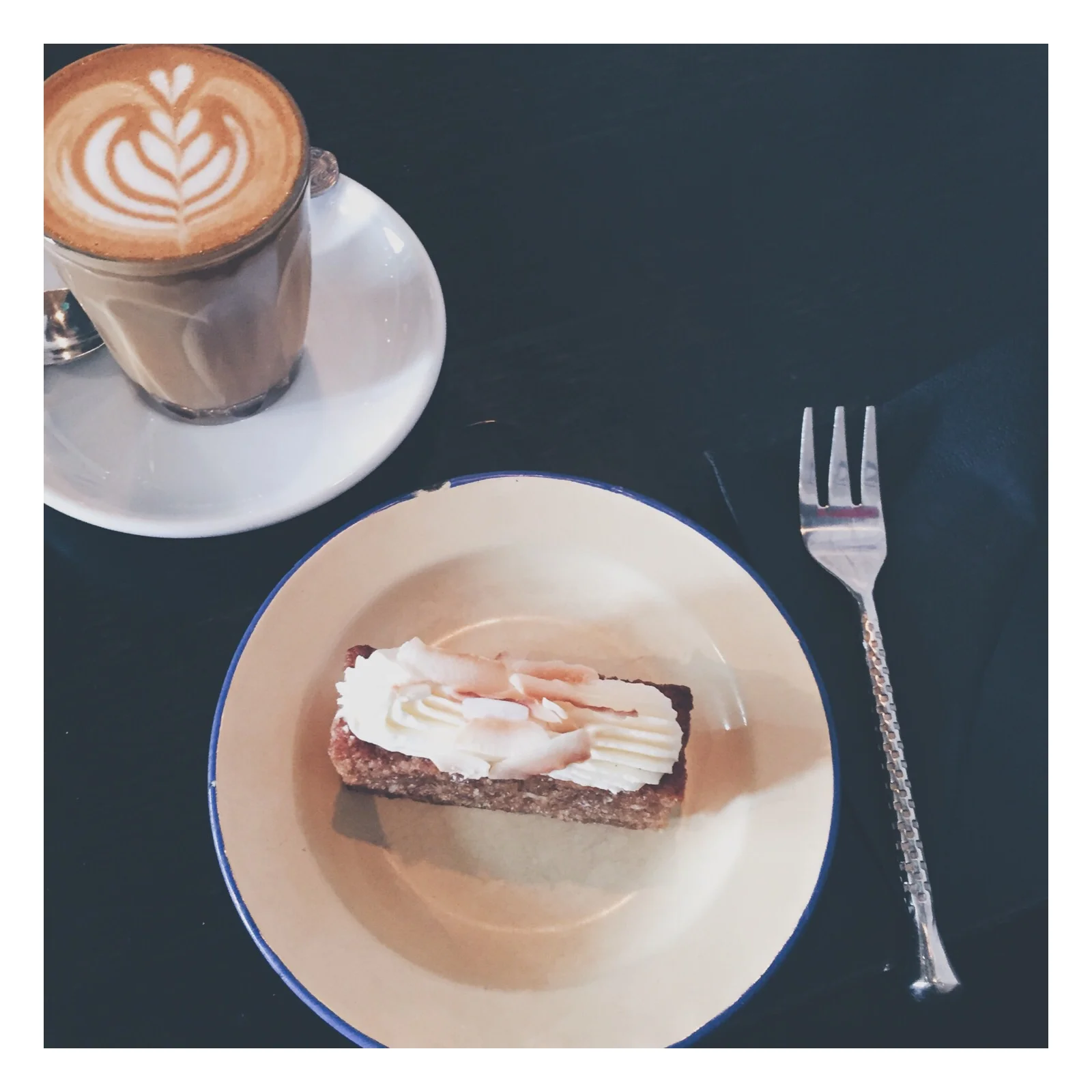This cortado/hummingbird cake was worth the hike.