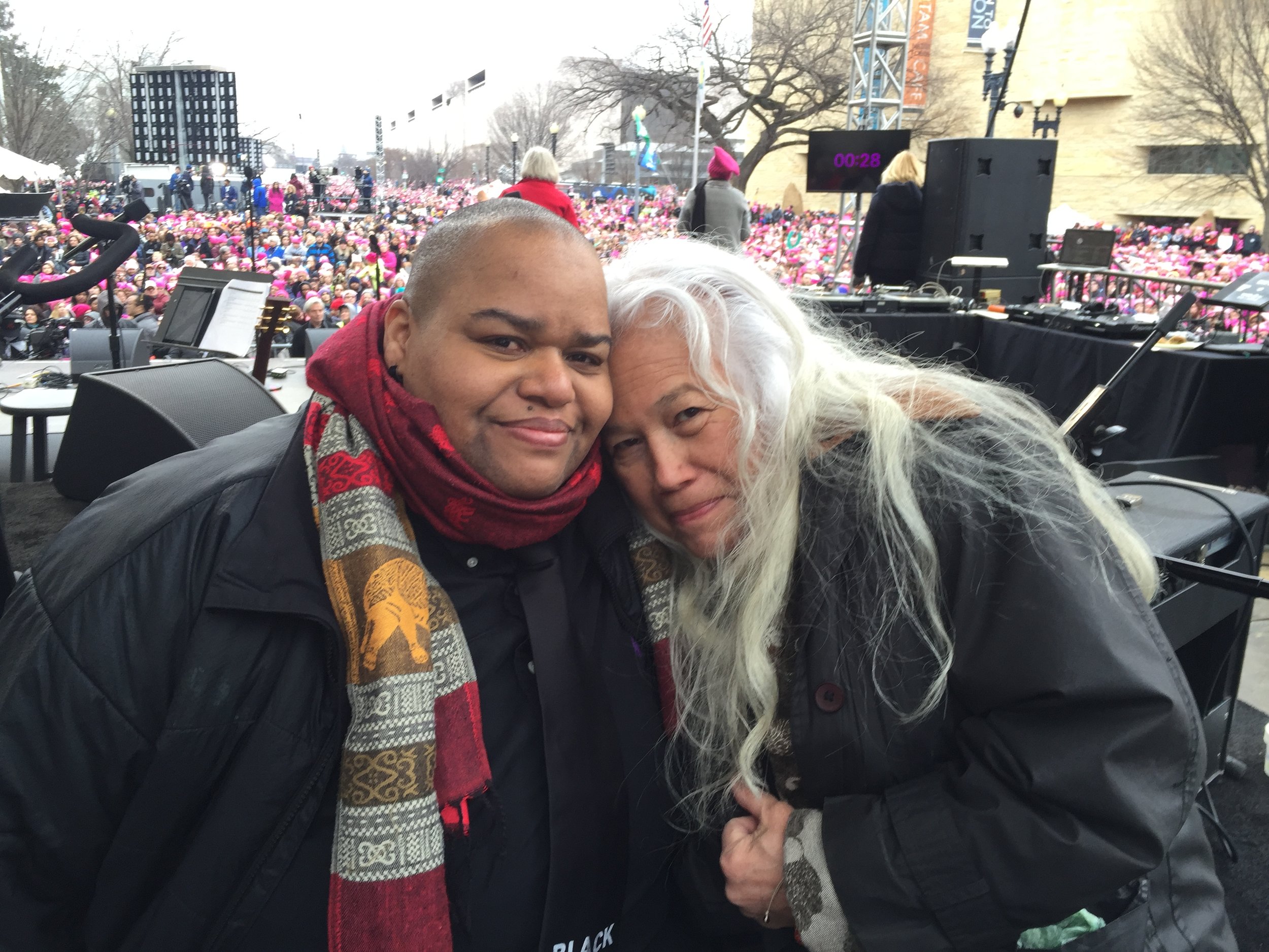 Tosh Reagon with June Millington of Fanny