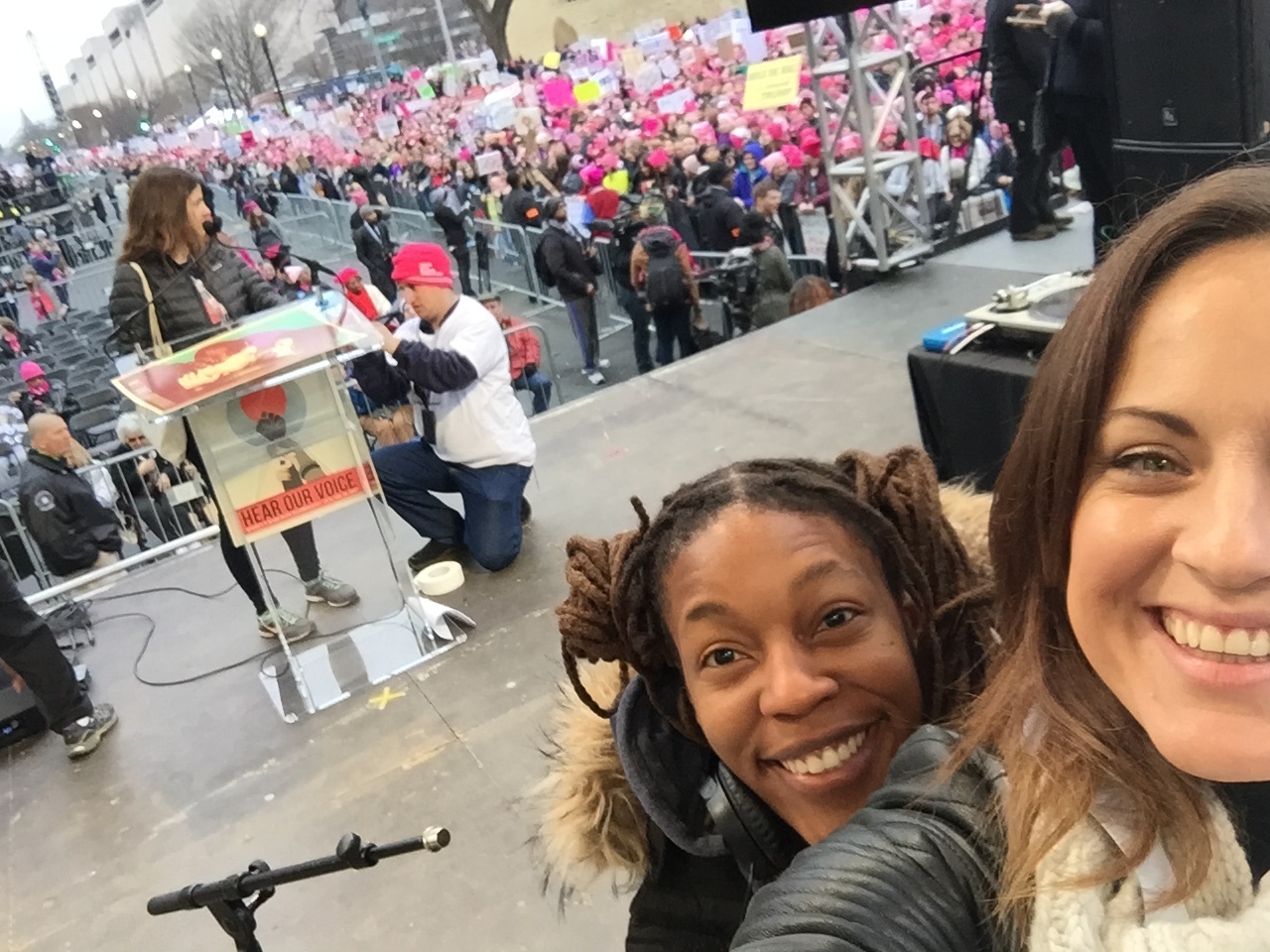 Bassist extraordinaire Ganessa James behind me