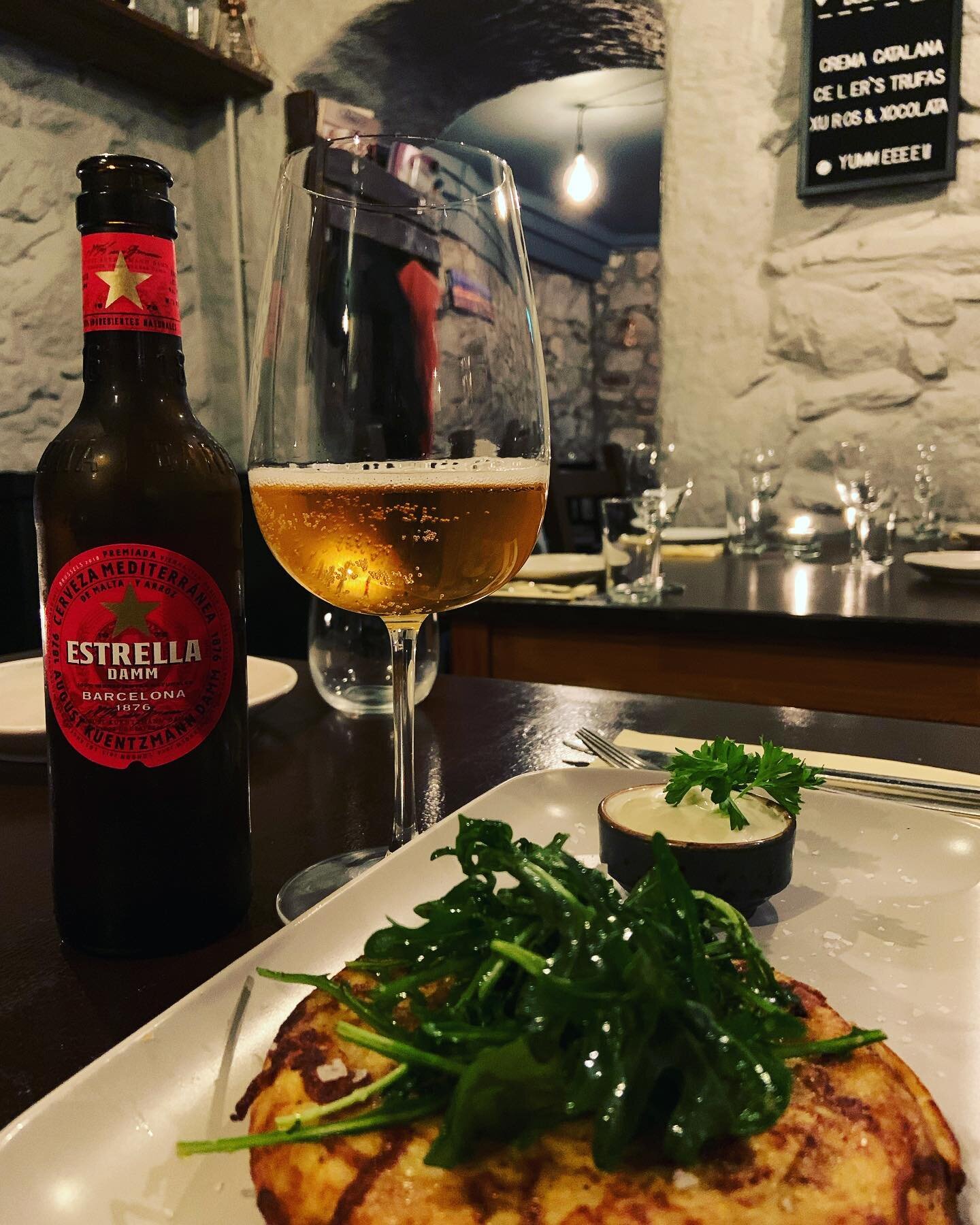 Start you Friday off right @elcellerdublin , savour our delicious Tortilla , glass of Estrella and soak in the vibes 🍴#tapas #blackrock #bankholidayweekend