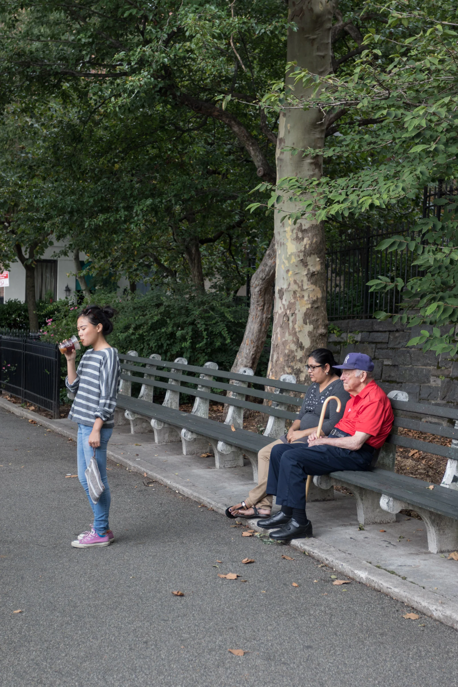Pedestrians in Carl Schurz Park