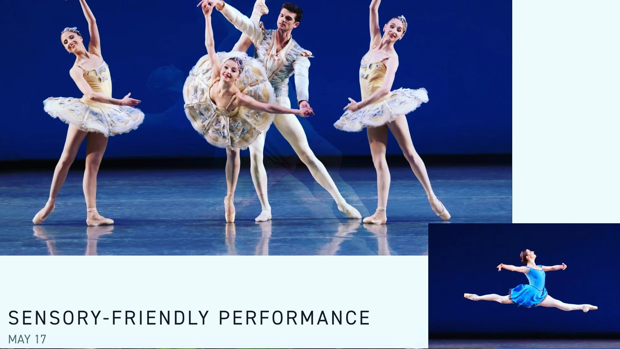 New York City Ballet is offering a sensory friendly performance Sunday May 17 at 11 AM. Check it out. 
https://www.nycballet.com/season-and-tickets/spring-2026/sensory-friendly-performance-2#performance-dates-7032