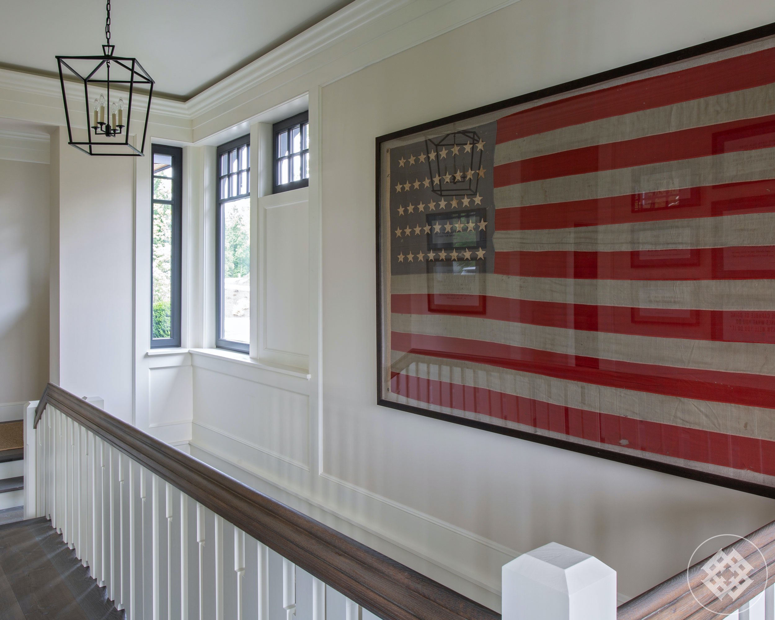kkl-vintage-42-star-american-flag-graces-top-of-lake-house-stairs.jpg