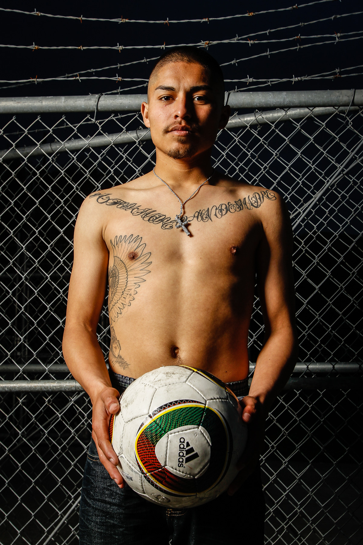 Christian Hurtado is a striker for the Aztecas, a soccer team of rival gang members managed by their probation officer.