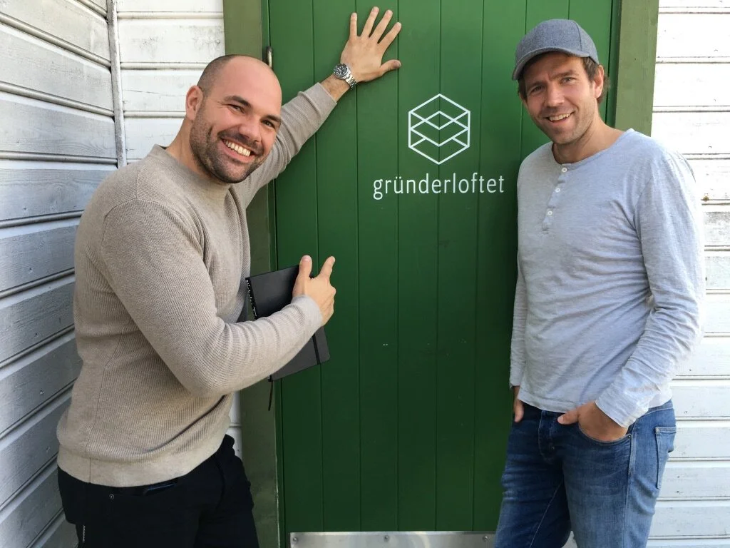 Nickolas Tomasgaard (I.D) med Marius Selsø Håkonsen (Gründerloftet)