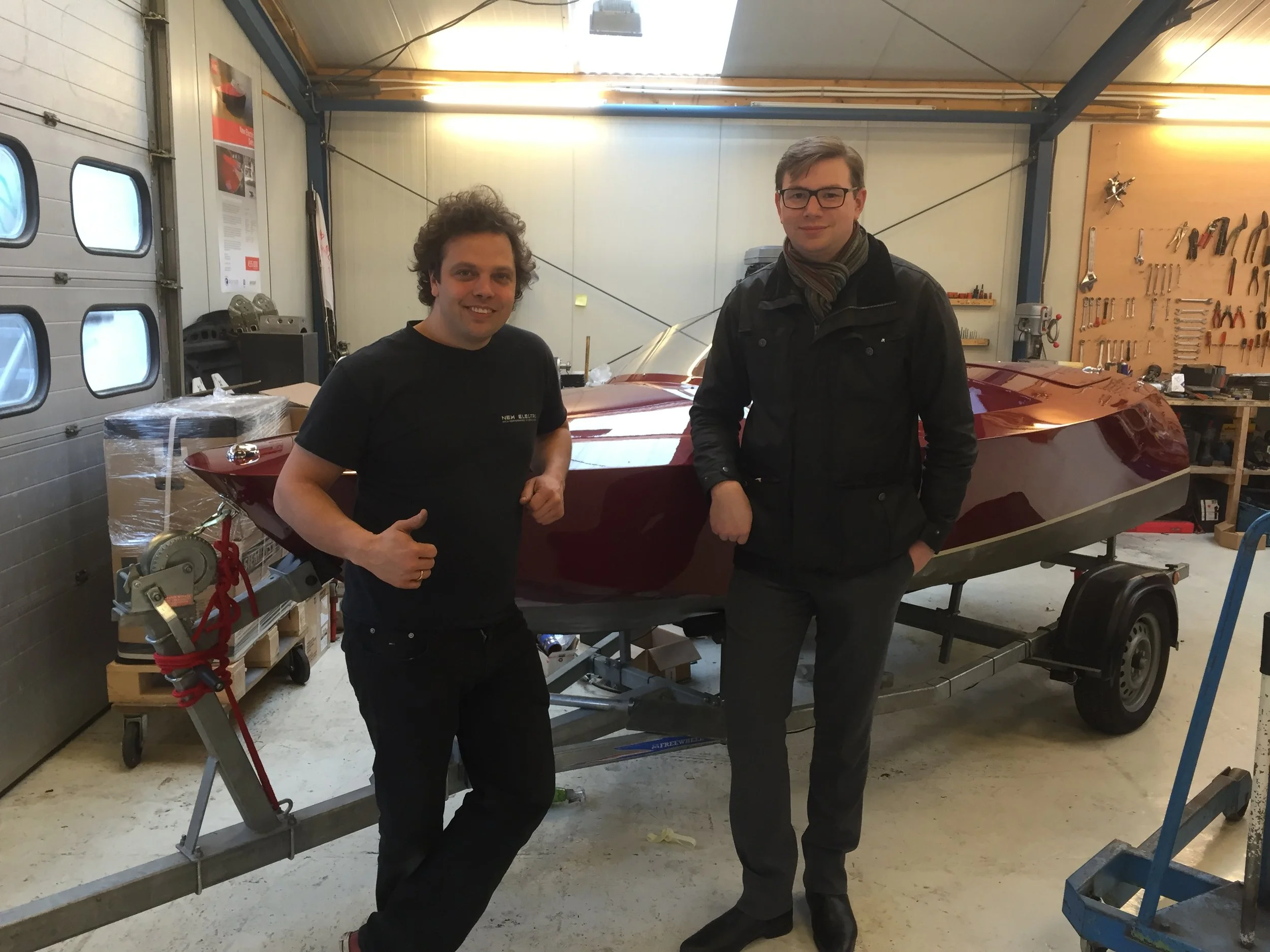Anne & Myself - Anne was attempting to break an incredible world record using his custom built Electric Boat