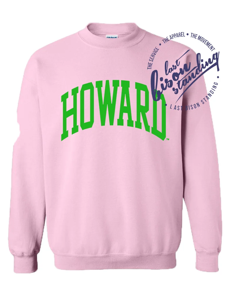 The Original. Soft Pink w/ Arched Howard in Green