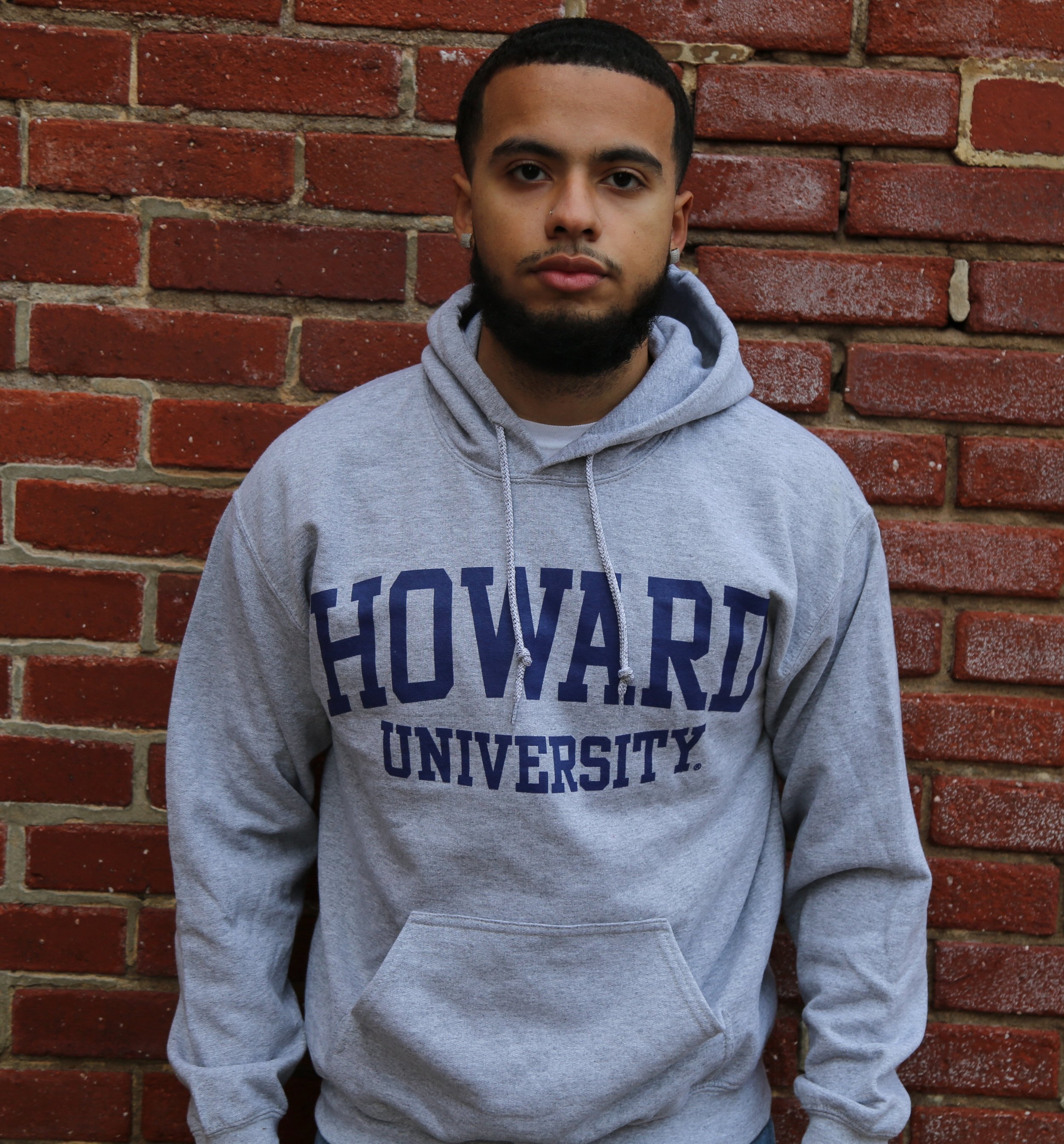 Gray w/ Navy Howard University Pull Over