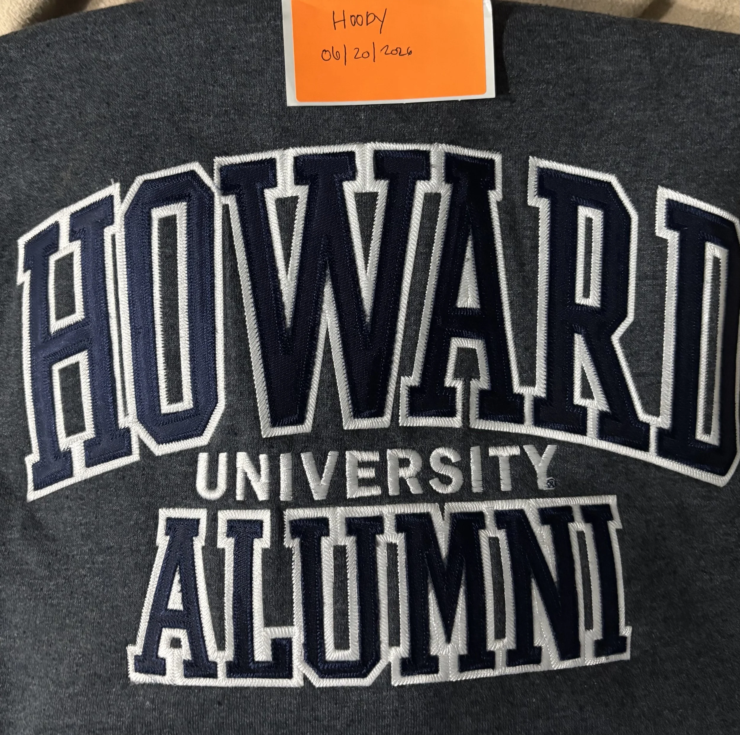 DARK HEATHER w/Navy Stitched Hoody