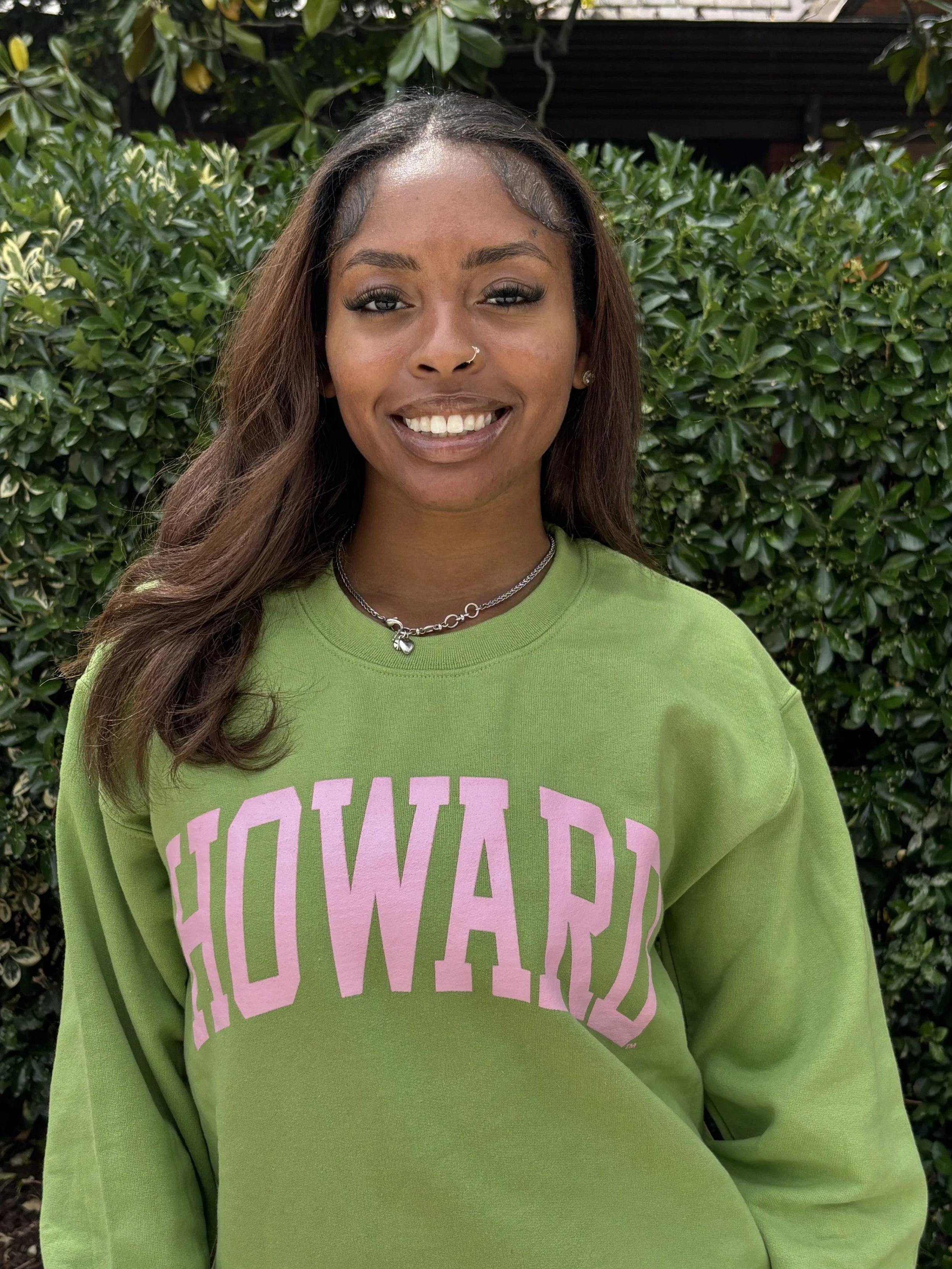 . 2019 GREEN w/ PINK HU Crewneck