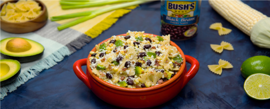 Black Bean Bow Tie Pasta Salad with Roasted Corn
