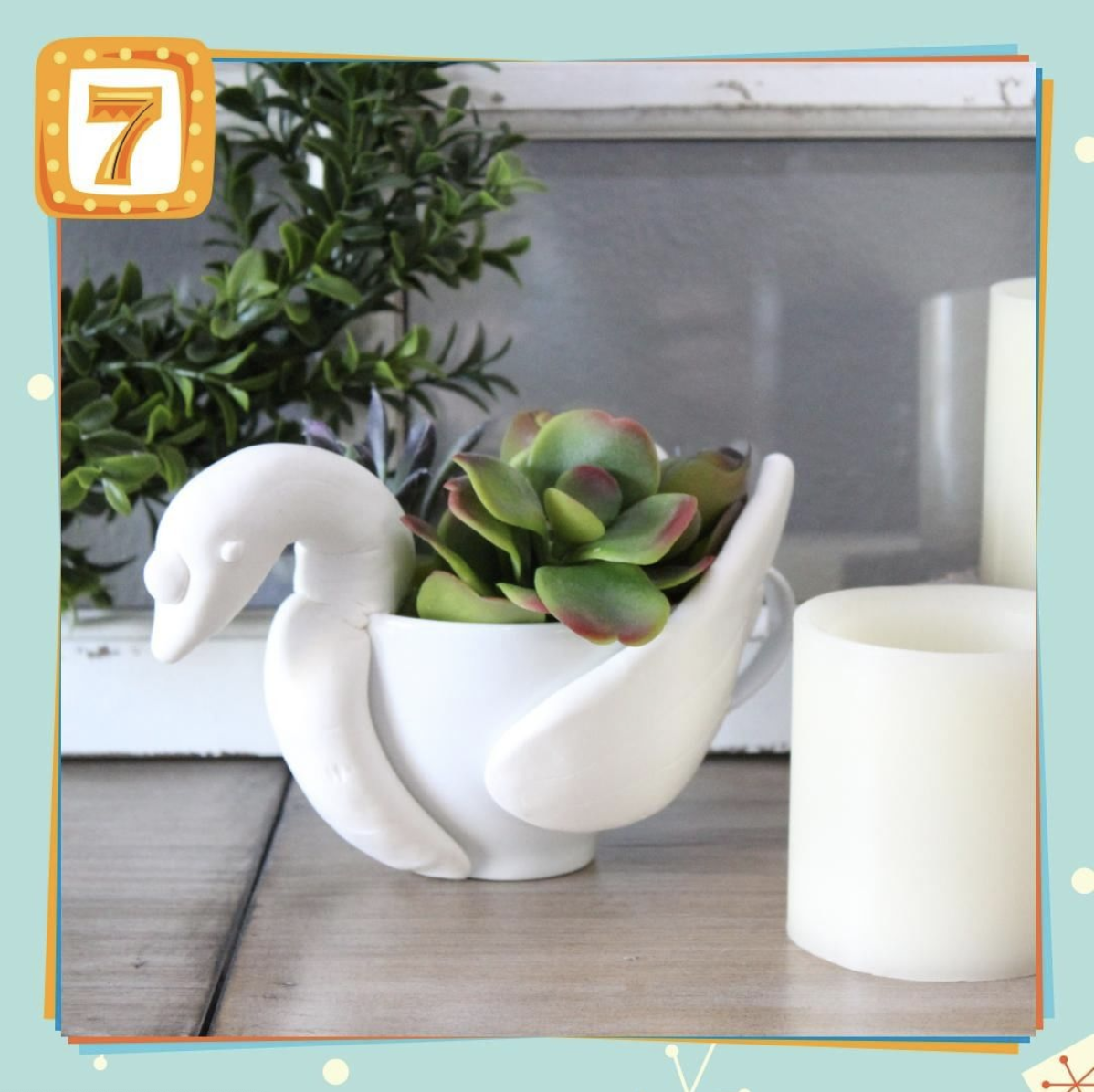 🎵On the 7th day of Christmas 🎵… @creativegreenliving designed #DIY swans-a-swimming for the #ChristmasPriceIndex. Swans cost $13,125 this year, but how about making these planters yourself instead?