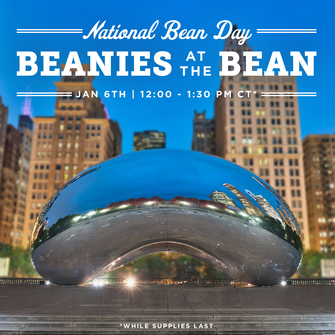 Feeling chili in the windy city? 🥶Stop by The Bean today for a free BUSH’S beanie! Look for the #BeanSquad while supplies last 👀#NationalBeanDay
