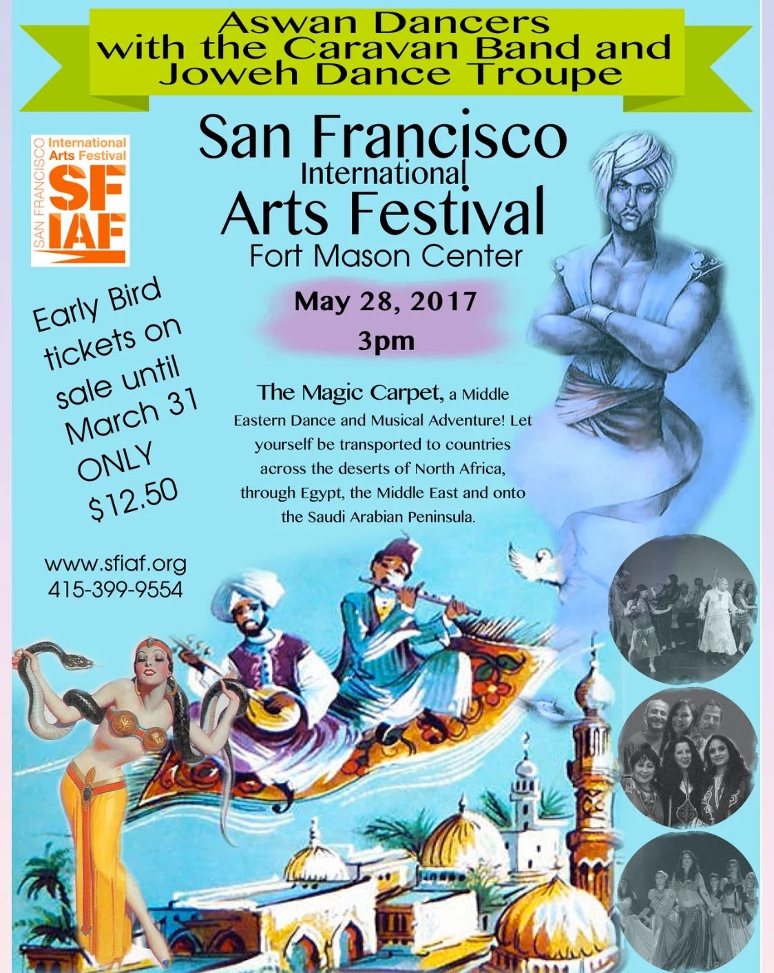 Amina Goodyear and the Aswan Dancers perform The Magic Carpet at the San Francisco International Arts Festival 2017