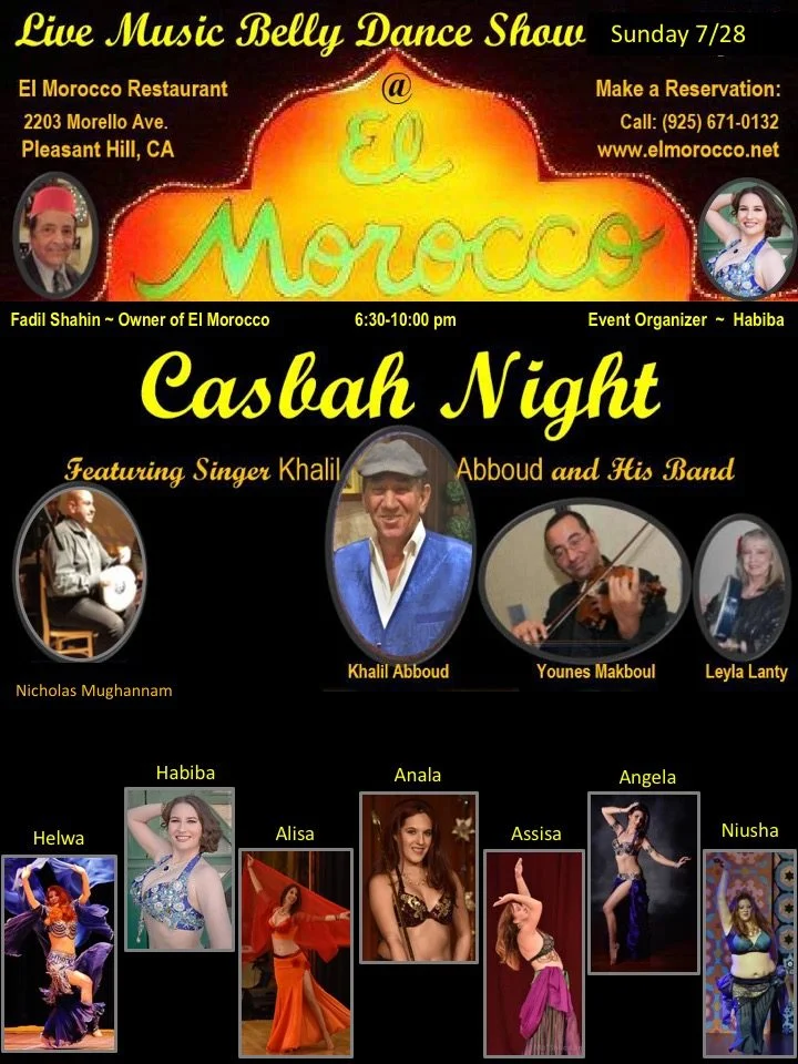 Casbah Night at El Morocco this Sunday, July 28th!