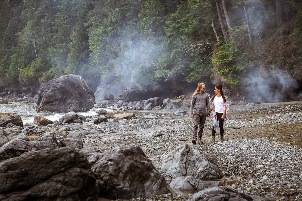 Vancouver Island engagement photoshoot mystic Beach