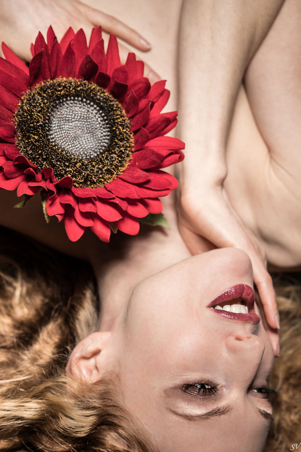 Beauty shoot with floral inspiration