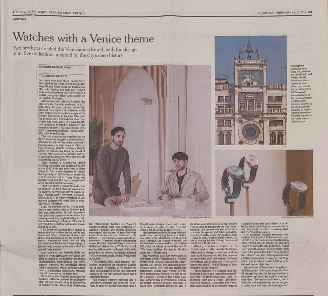 THE VENEZIANICO BROTHERS INTERVIEWED BY THE NEW YORK TIMES