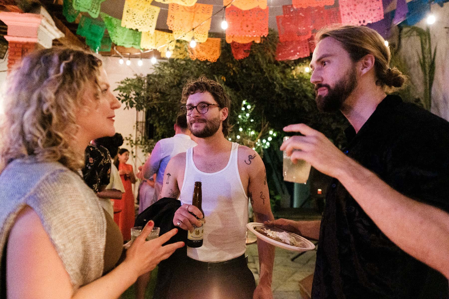 Guests drinking cocktails at Jaguar Yuu in Oaxaca