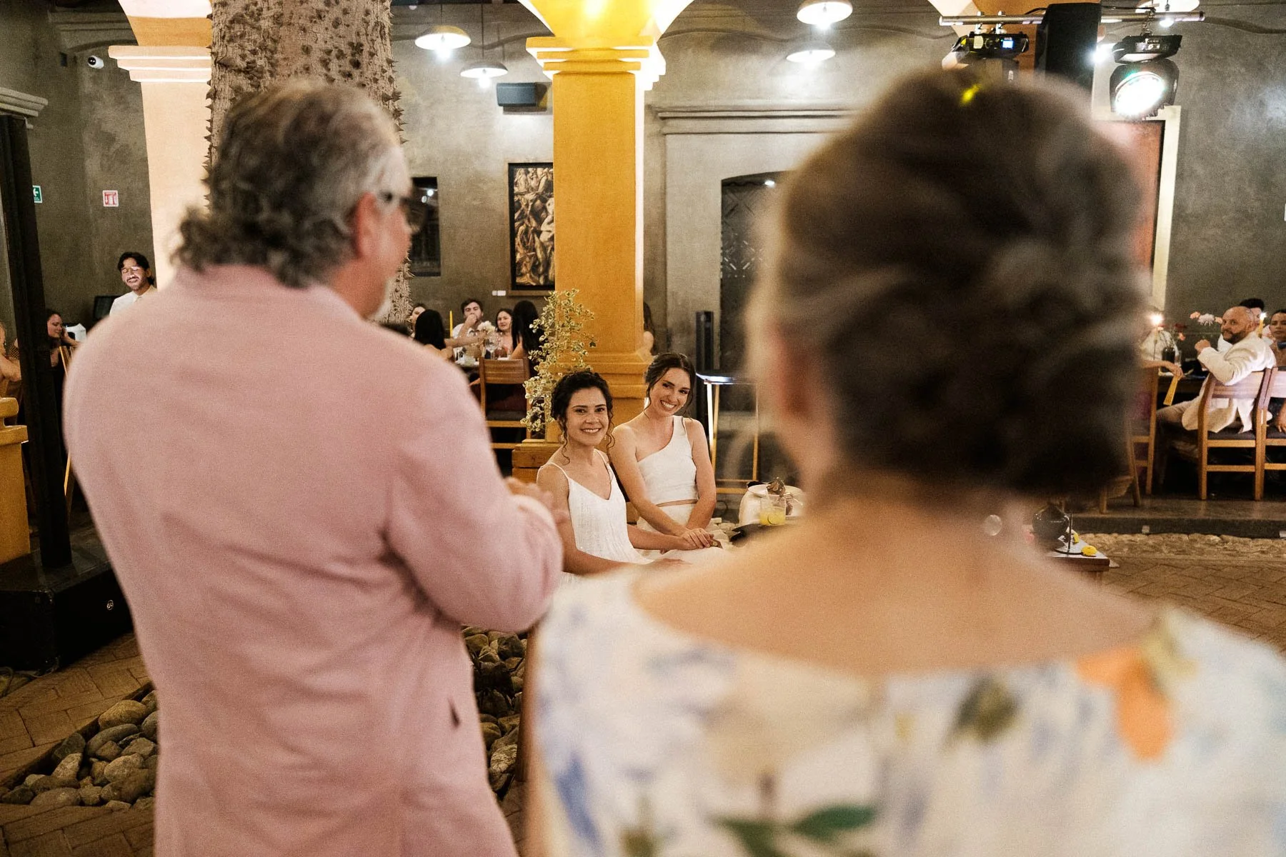 Parents of the bride giving their speech at Asador Bacanora.