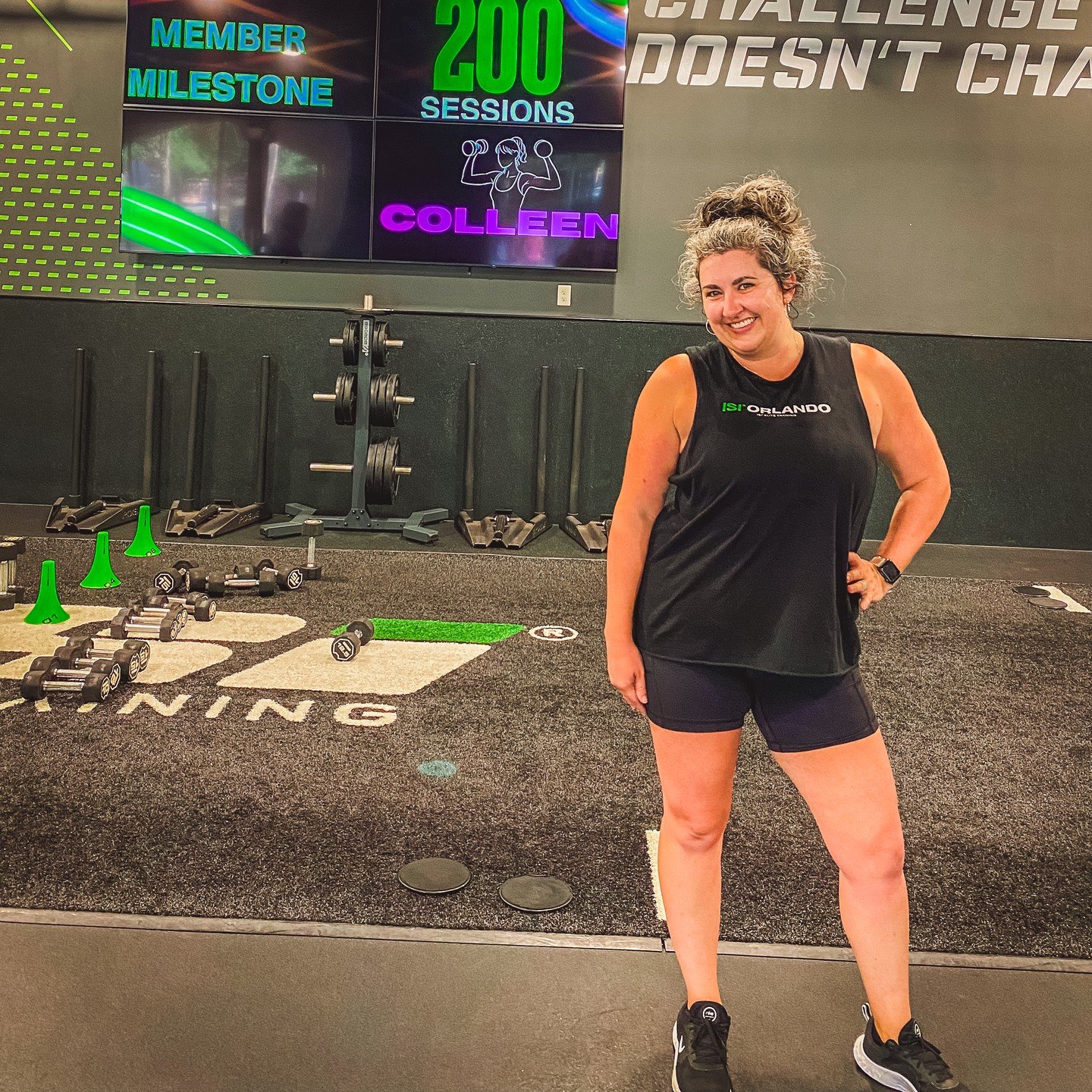 200 sessions at ISI Orlando, and I'm still the same chubby mom from the burbs... but with a few surprises! 🏋️&zwj;♀️ Who knew I had abs hiding in there? Or that I could lift heavier than my grocery bags? 💪 Shoutout to the amazing trainers who toler