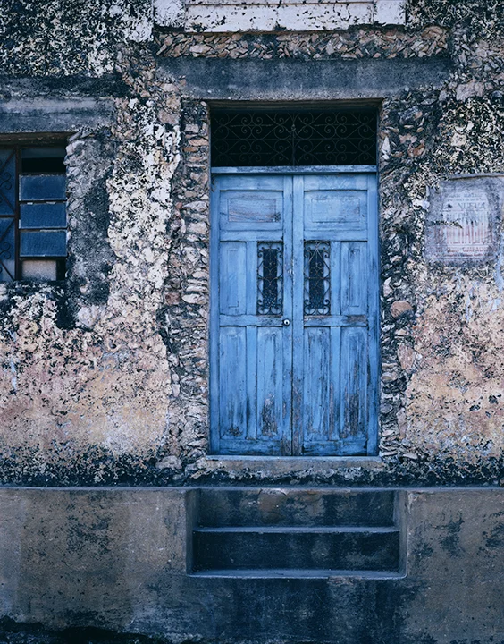 Opichen Blue Door, Yucatan Peninsula, Mexico