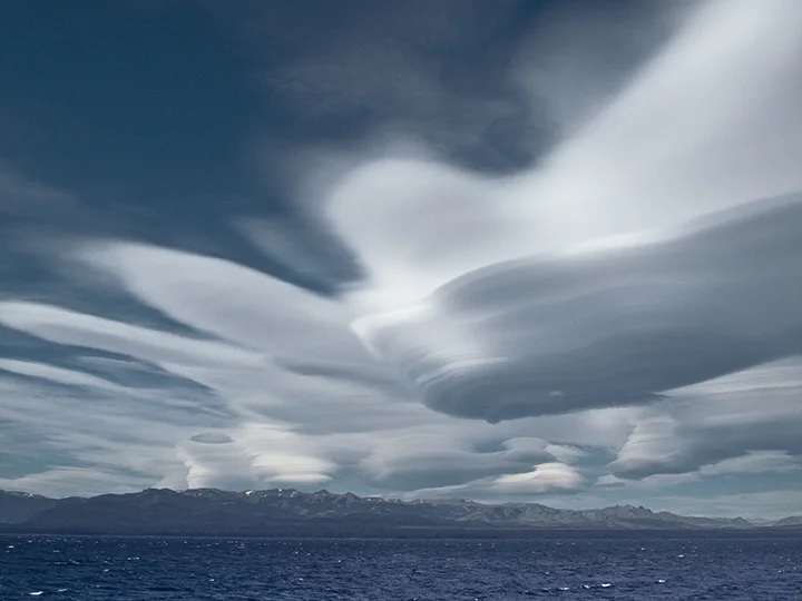 Lenticular Clouds Over Lake Nahuel Huapi
