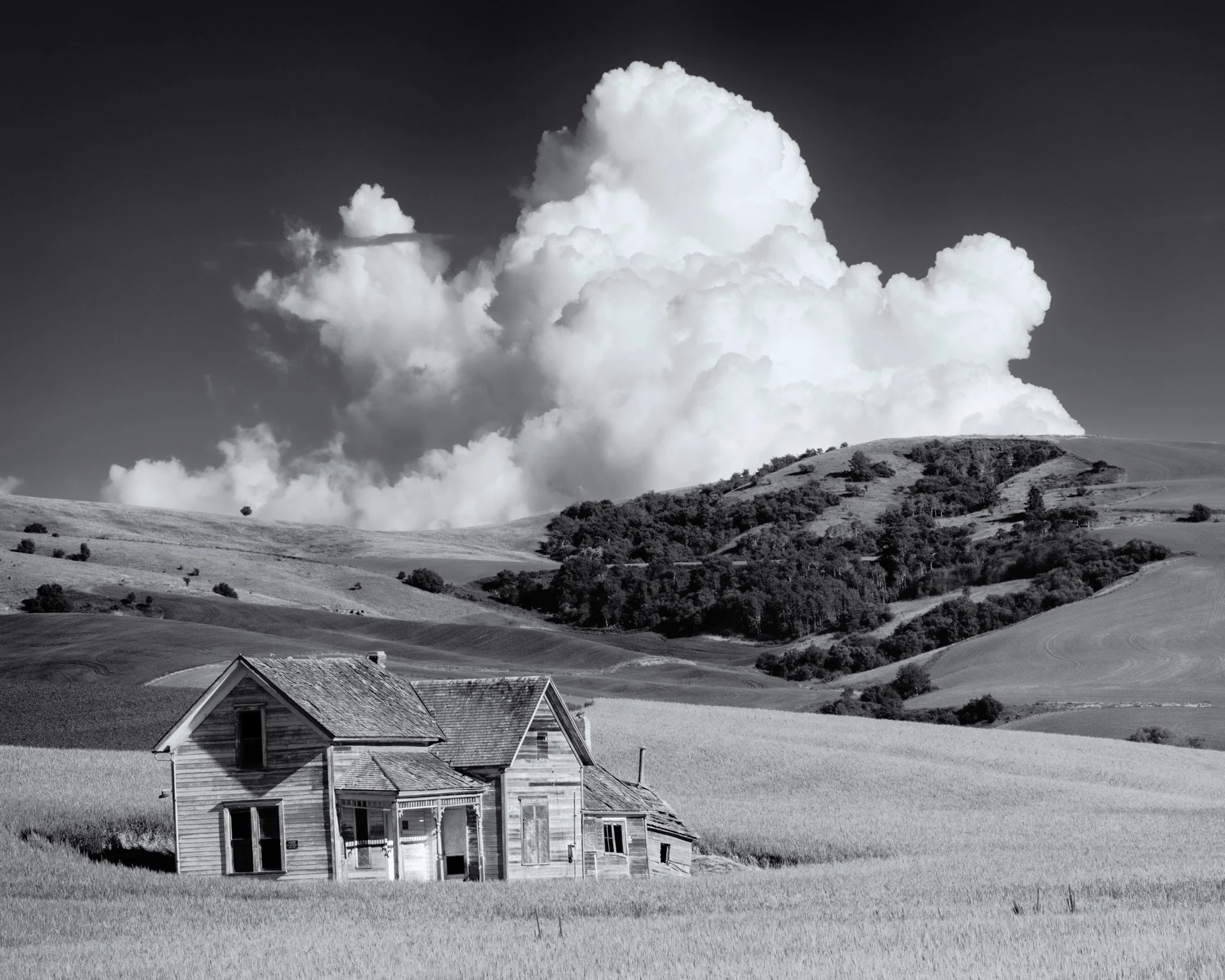 Abandoned Farm House and Cloud, Easter Washington