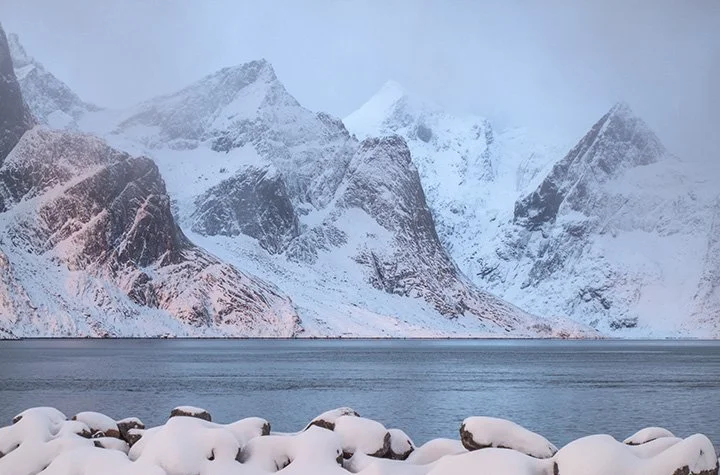 NorwaySharpMountains,SoftSunrise.jpg