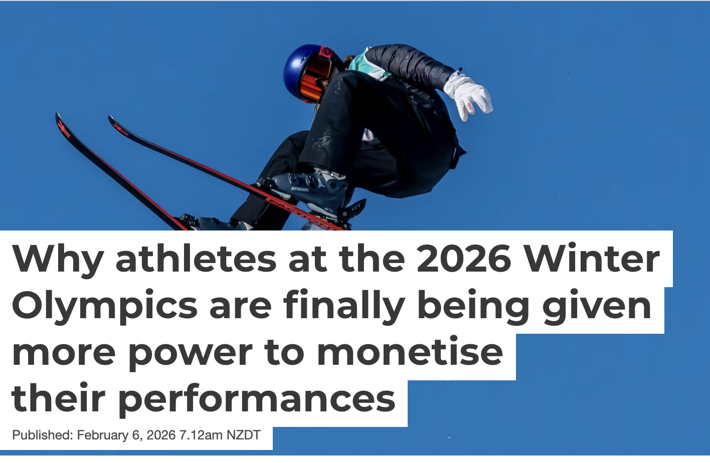 Why athletes at the 2026 Winter Olympics are finally being given more power to monetise their&nbsp;performances