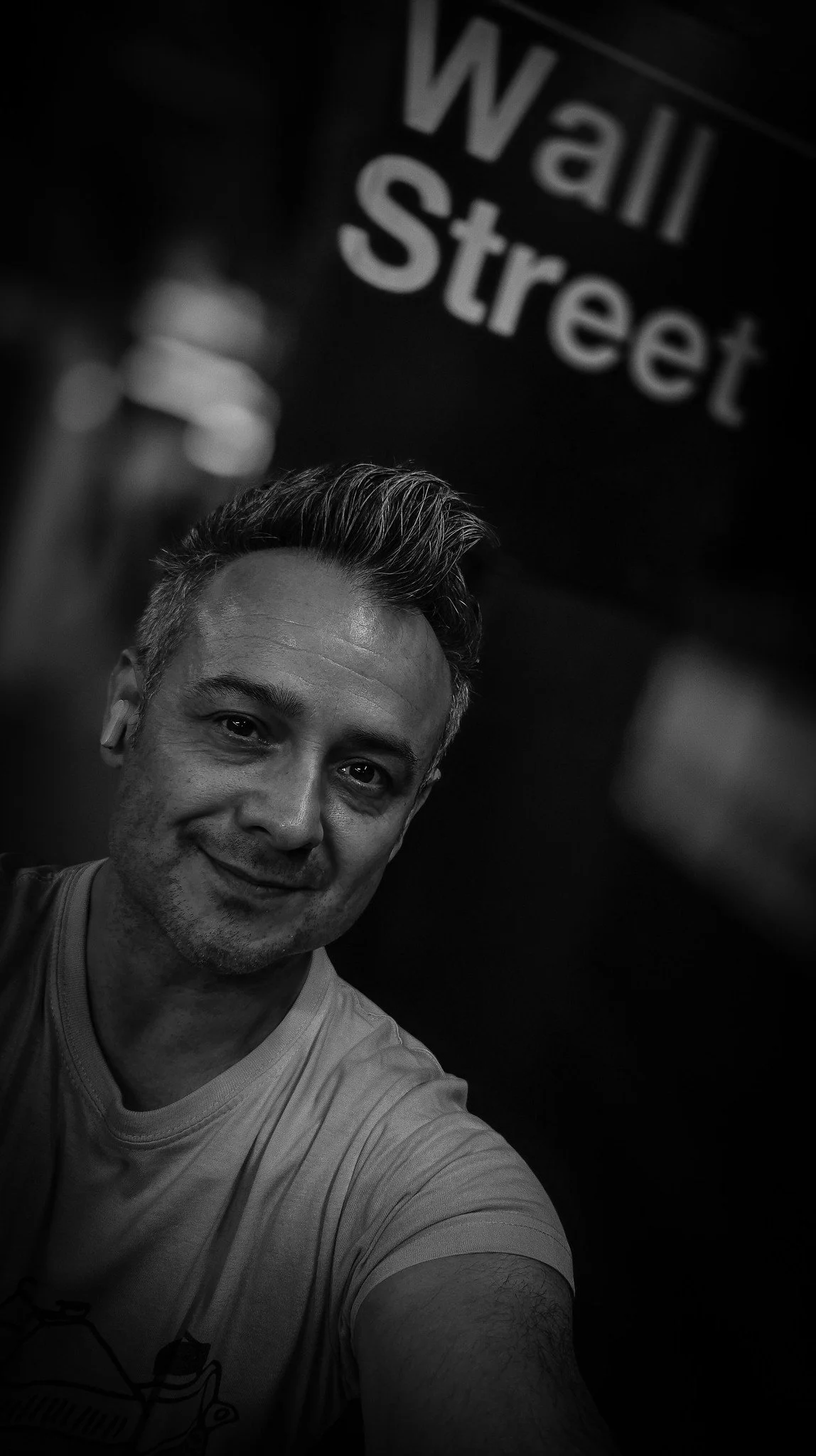 Professor Andy Miah Wall Street, New York City
