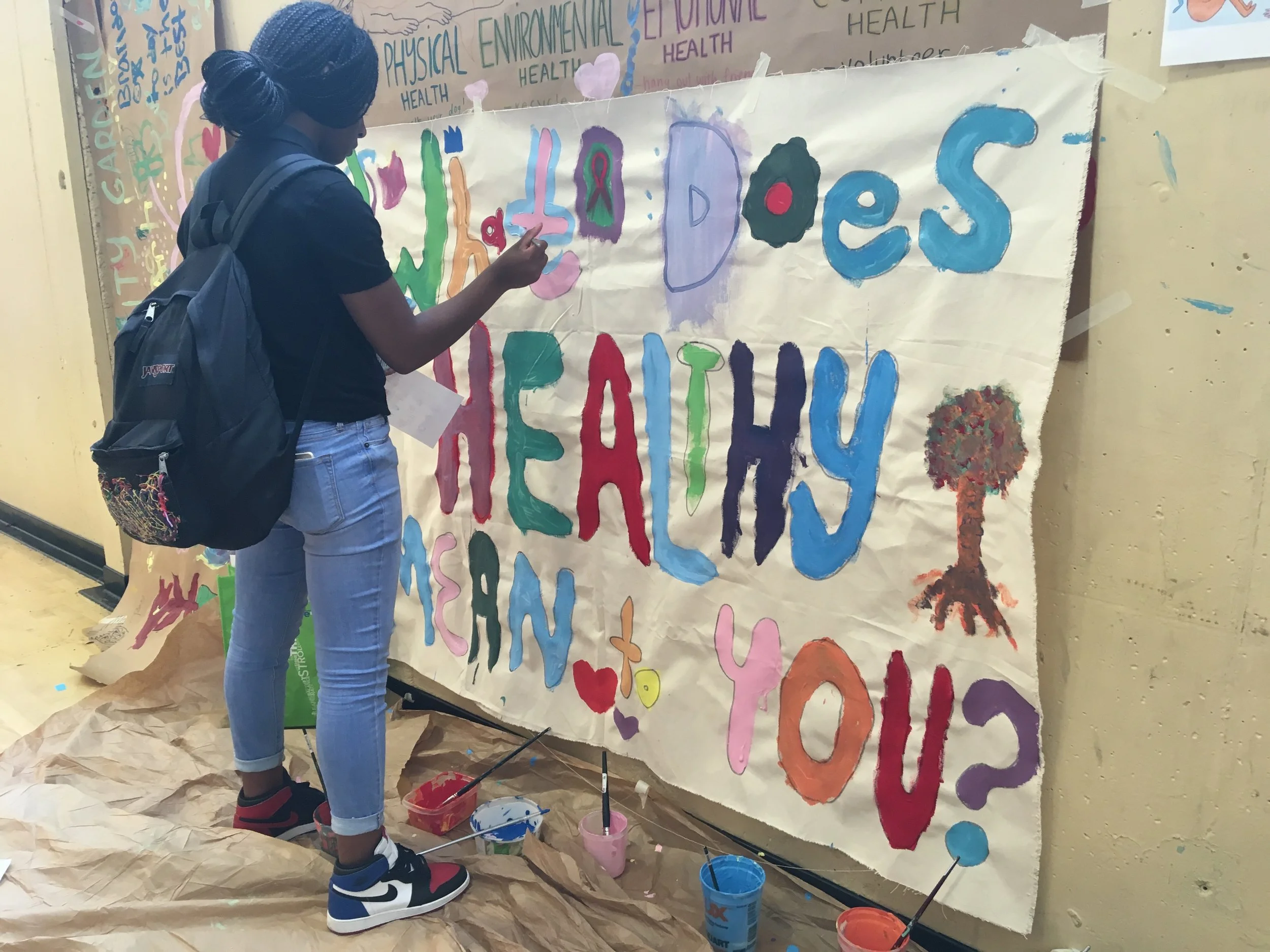 "What Does Healthy Mean to You?" Mural at West Oakland Middle School