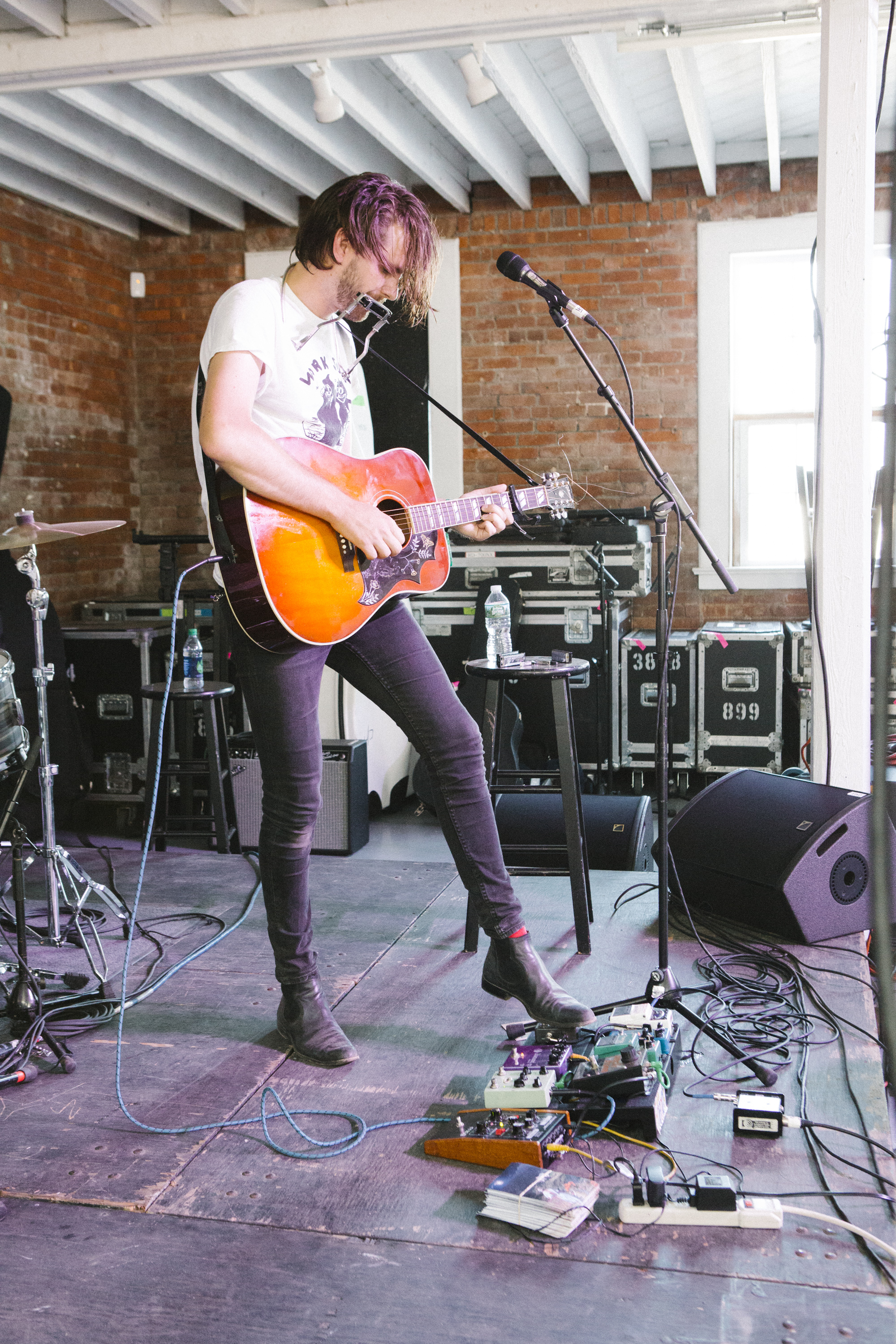 B.R. Mackie at the Newport Folk Festival for Converse Rubber Tracks