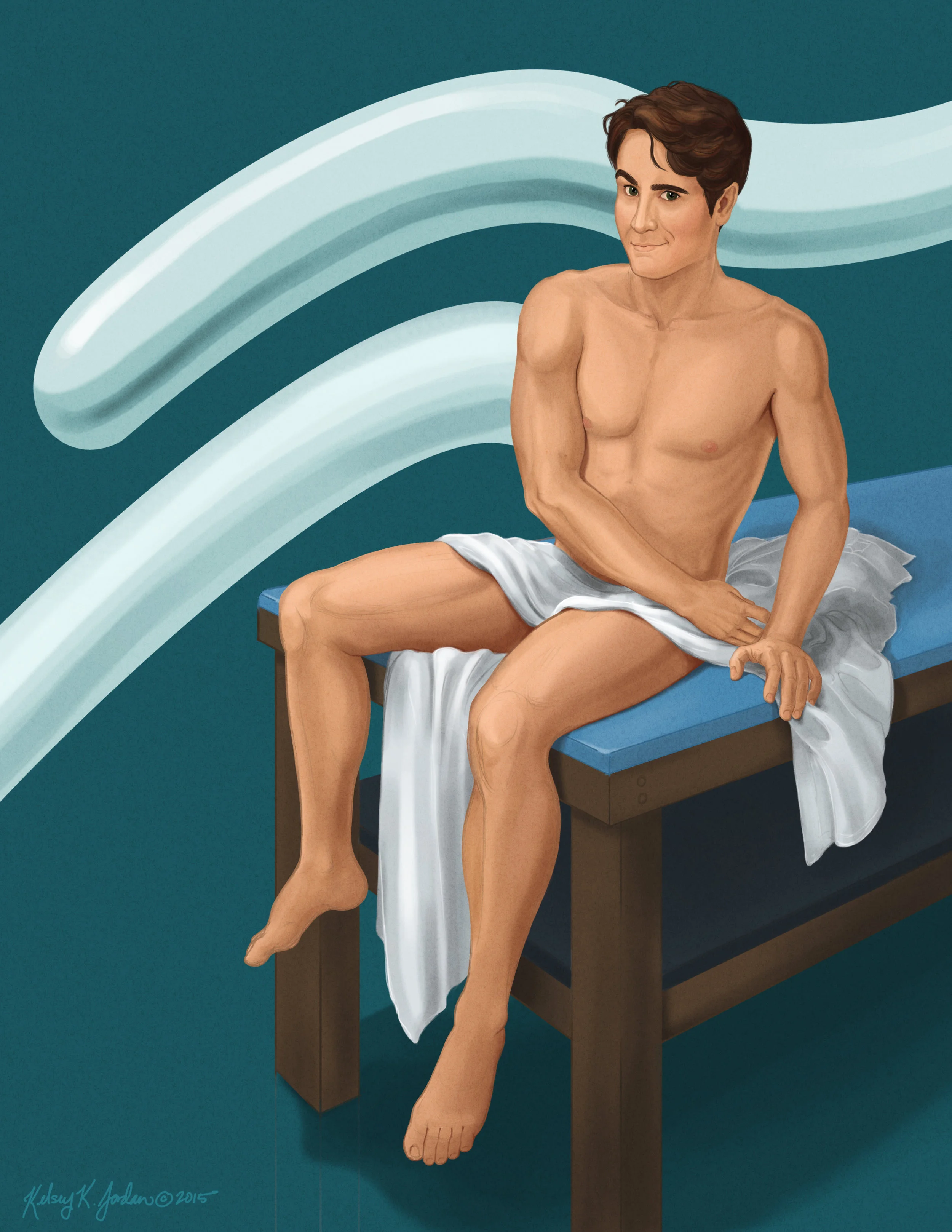 Advertising art for gel-based male contraception
