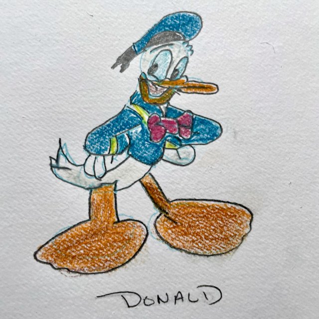 Donald Duck Production Drawing Walt Disney, c. 1950s by Walt Disney Studios  on artnet