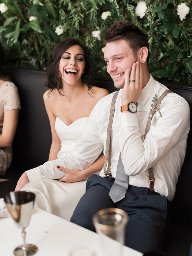 Intimate Candlelit Reception | Warehouse Venue Downtown, The Glass House | Rustic Winter Wedding | Lynchburg, Virginia Film Photographer | kelseyandnate.com