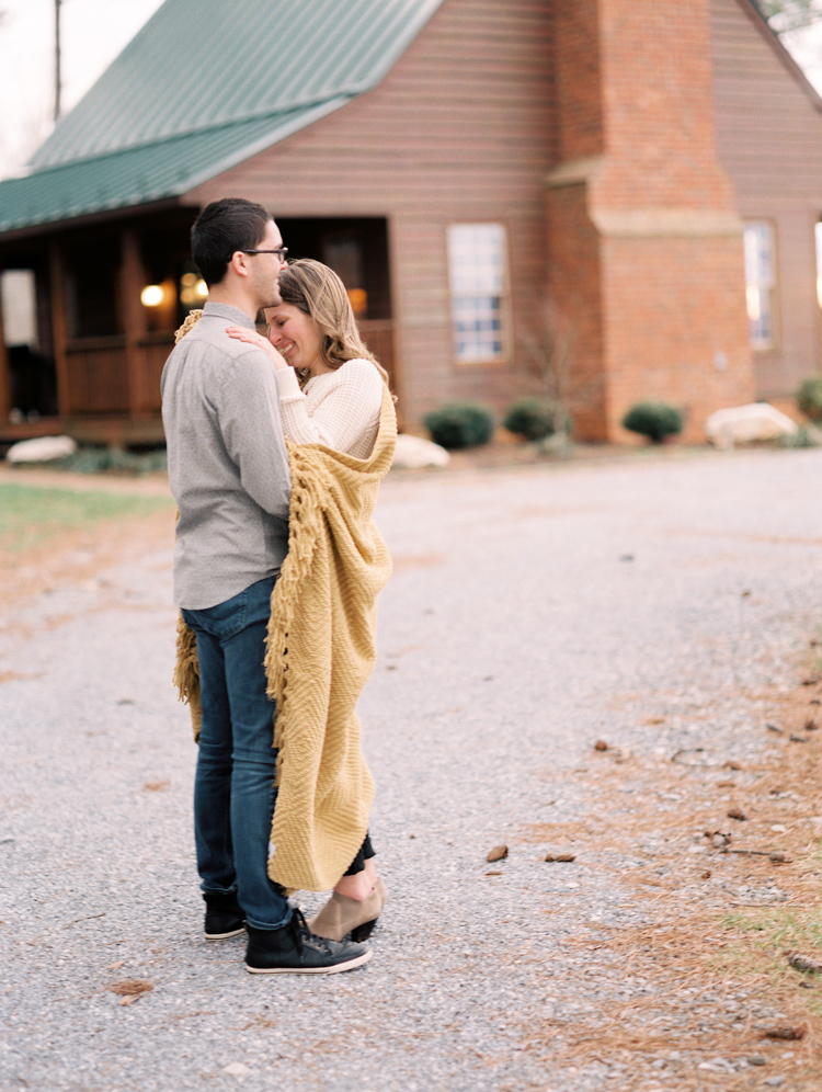 Sierra Vista Romantic Mountain Engagement | Film Photography | Yellow Blanket and Cabin | Lynchburg, Virginia | Kelsey & Nate | kelseyandnate.com