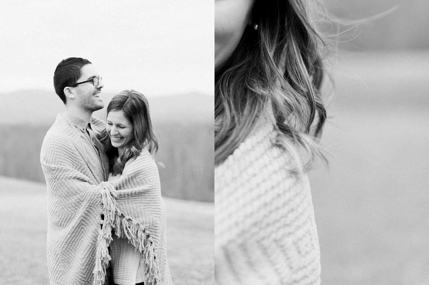 Sierra Vista Romantic Mountain Engagement | Film Photography | Yellow Blanket and Cabin | Lynchburg, Virginia | Kelsey & Nate | kelseyandnate.com