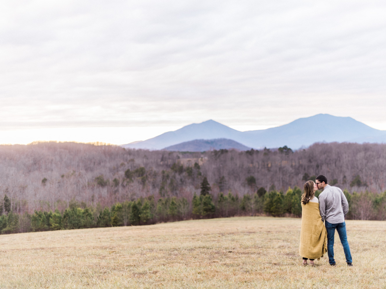Sierra Vista Romantic Mountain Engagement | Film Photography | Yellow Blanket and Cabin | Lynchburg, Virginia | Kelsey & Nate | kelseyandnate.com