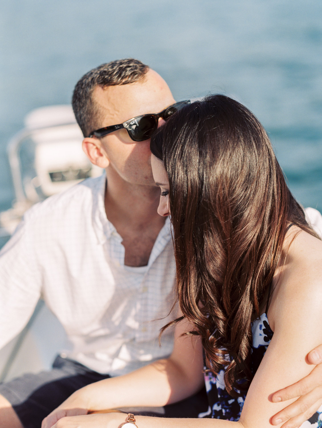 Megan & Court | Sailboat Engagement Photos | Smith Mountain Lake, Virginia | Kelsey & Nate | kelseyandnate.com | Nautical Photography