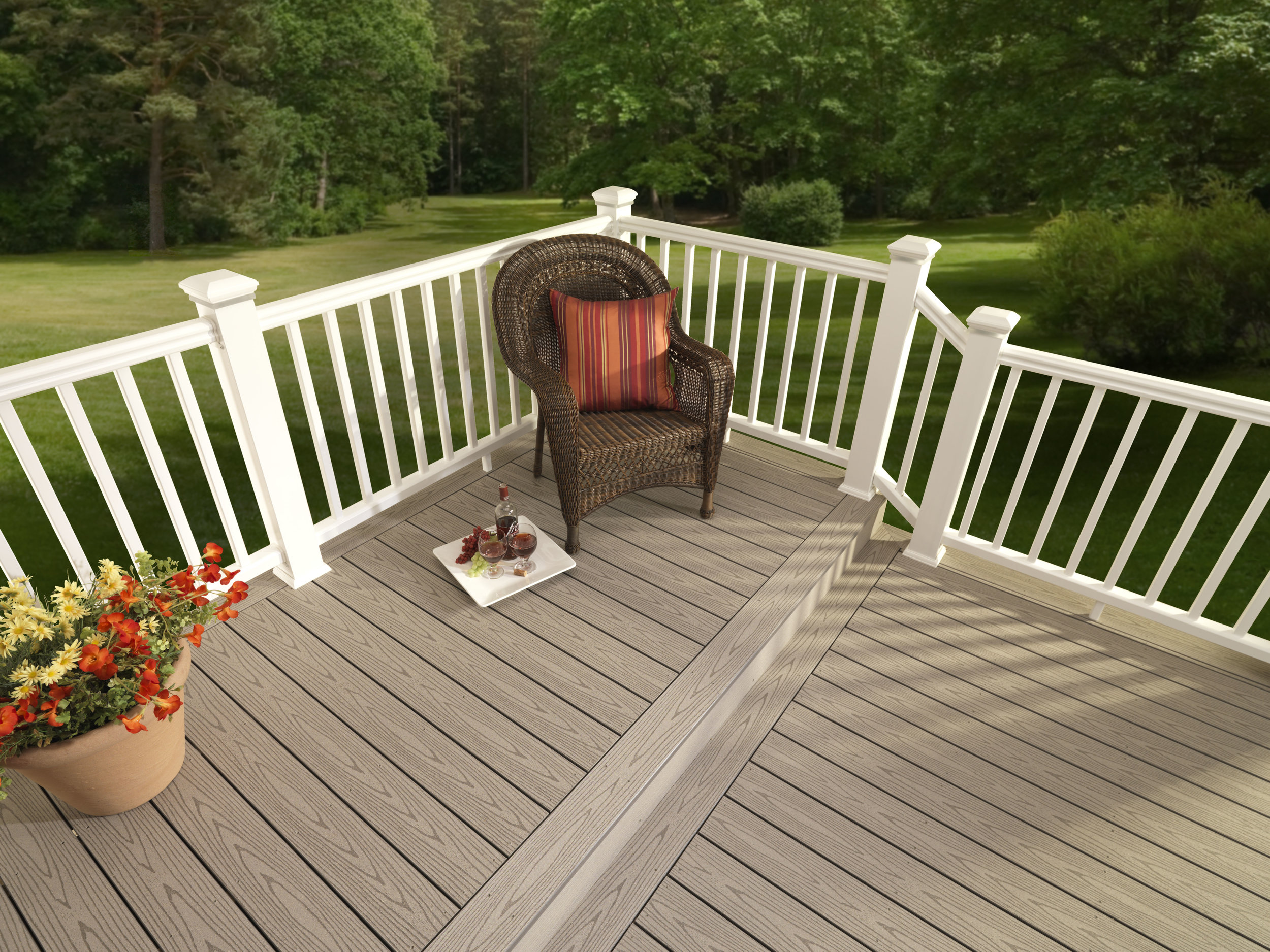 deck custom composite railing timber tech trex