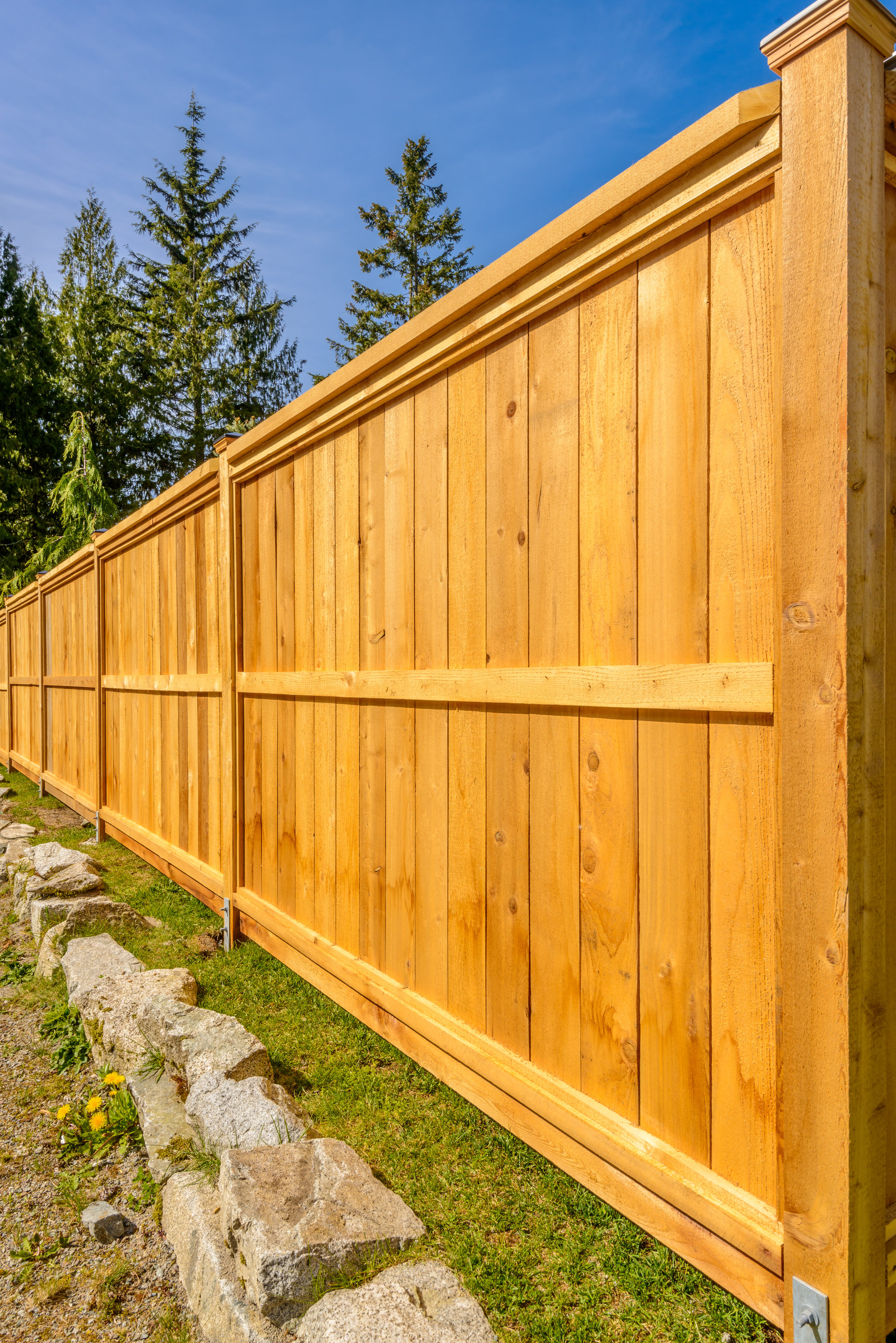 fence privacy wood custom stained 