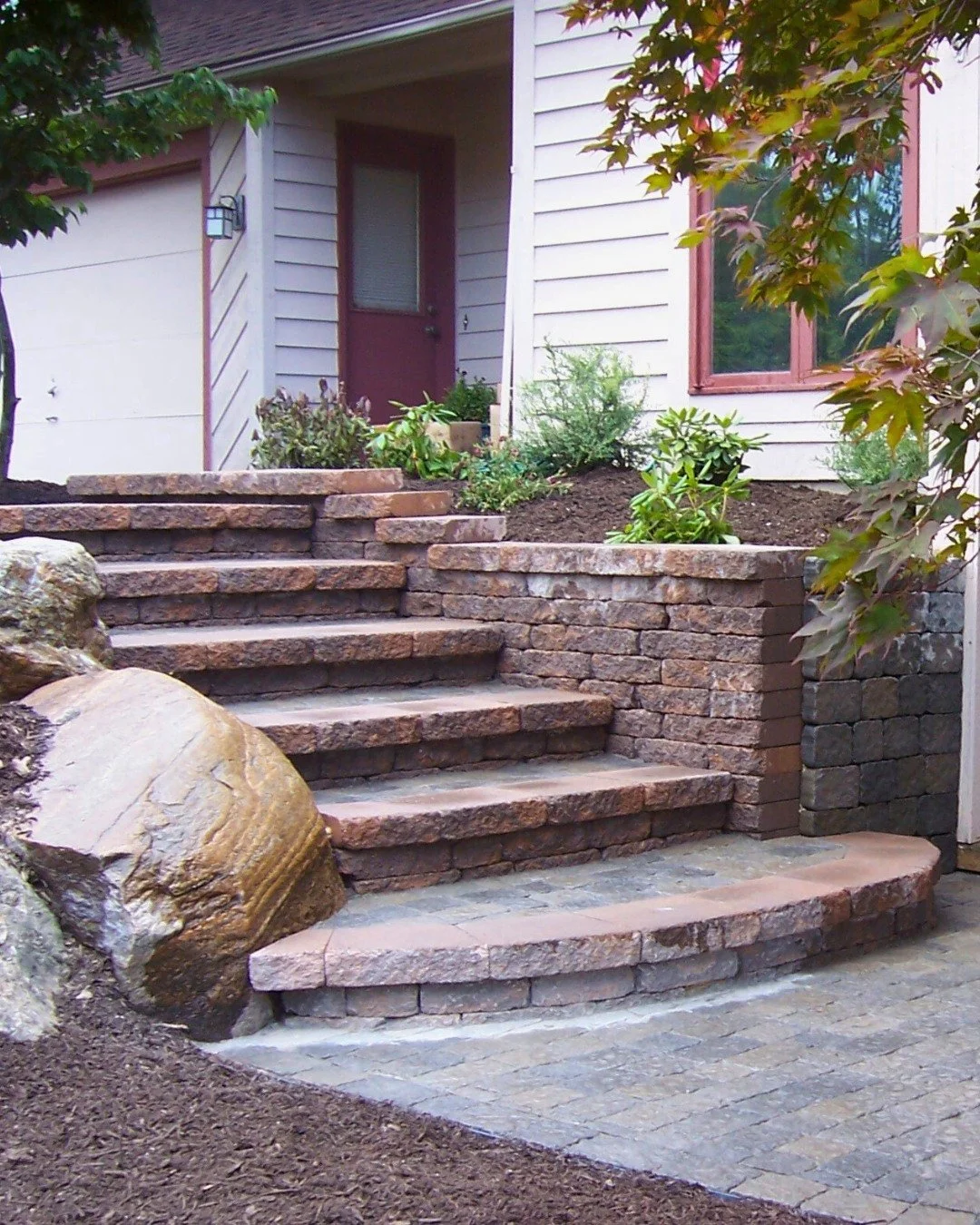 Out with the old, in with the new. Brand new steps, garden and walkway to complete this homes exterior upgrade.