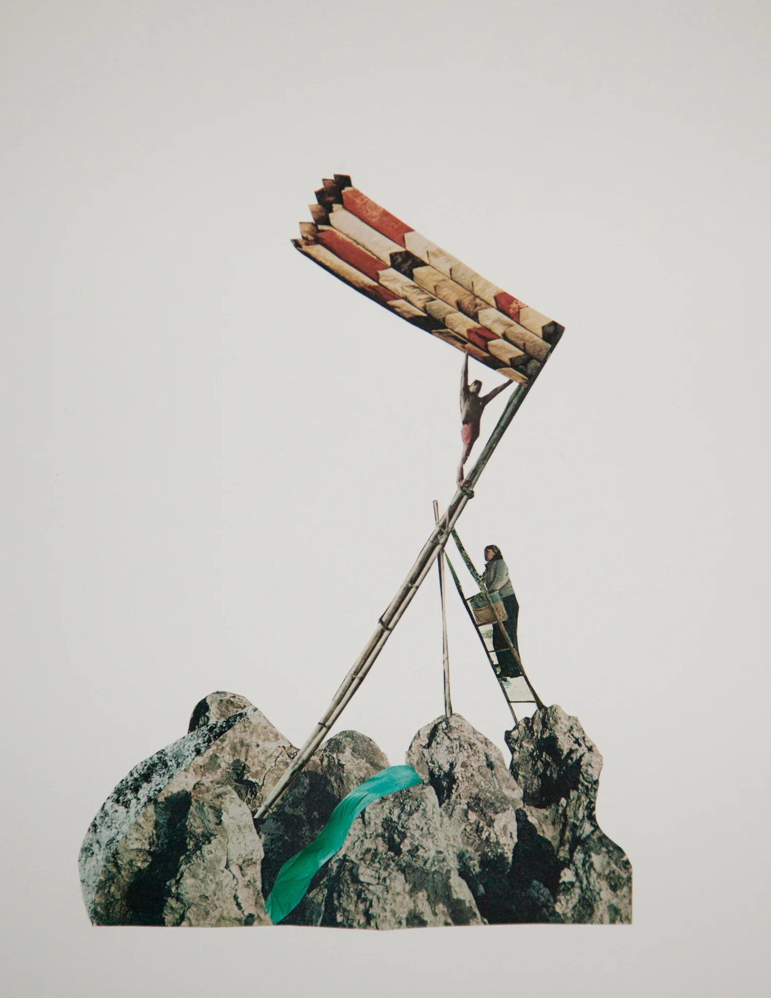 Collage by artist Airyka Rockefeller works on paper